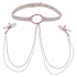 Peaches N Creame Collar W/ Nipple Clamps - Gold