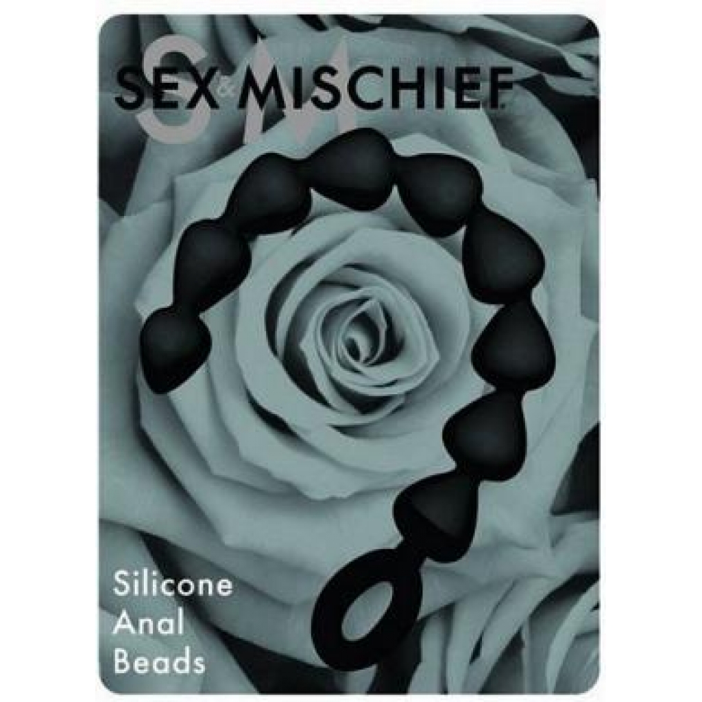 Sex & Mischief Silicone Anal Beads - Black