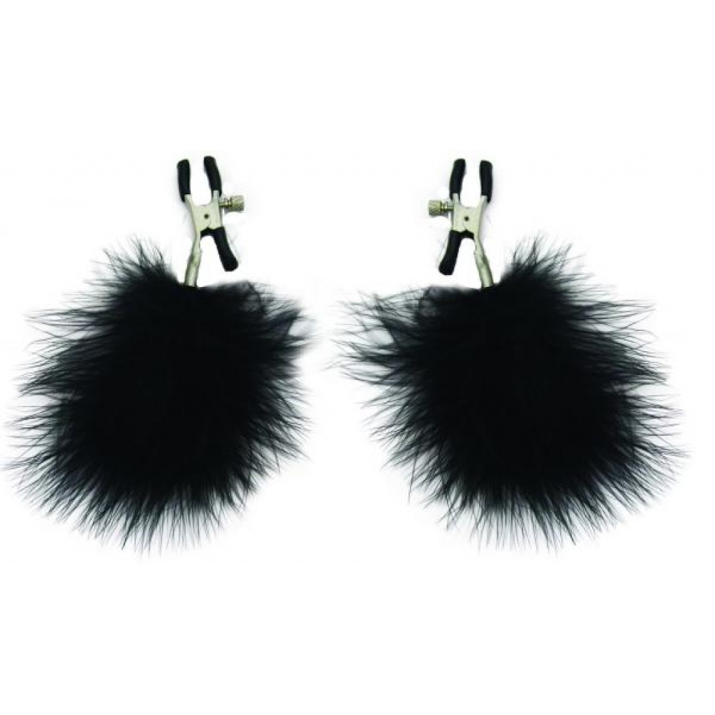 Feathered Nipple Clamps - Black