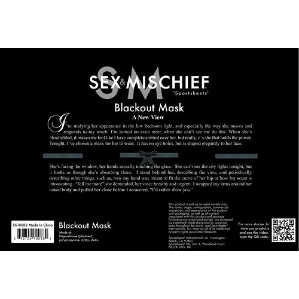 Stealthy S&M Blackout Mask - Discreet Play