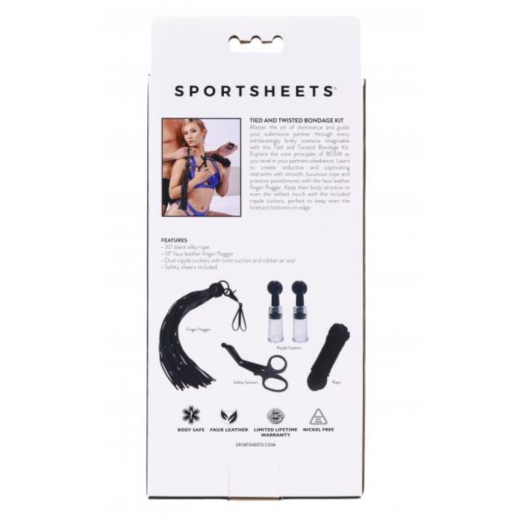 Sportsheets Tied & Twisted Bondage Kit in Black