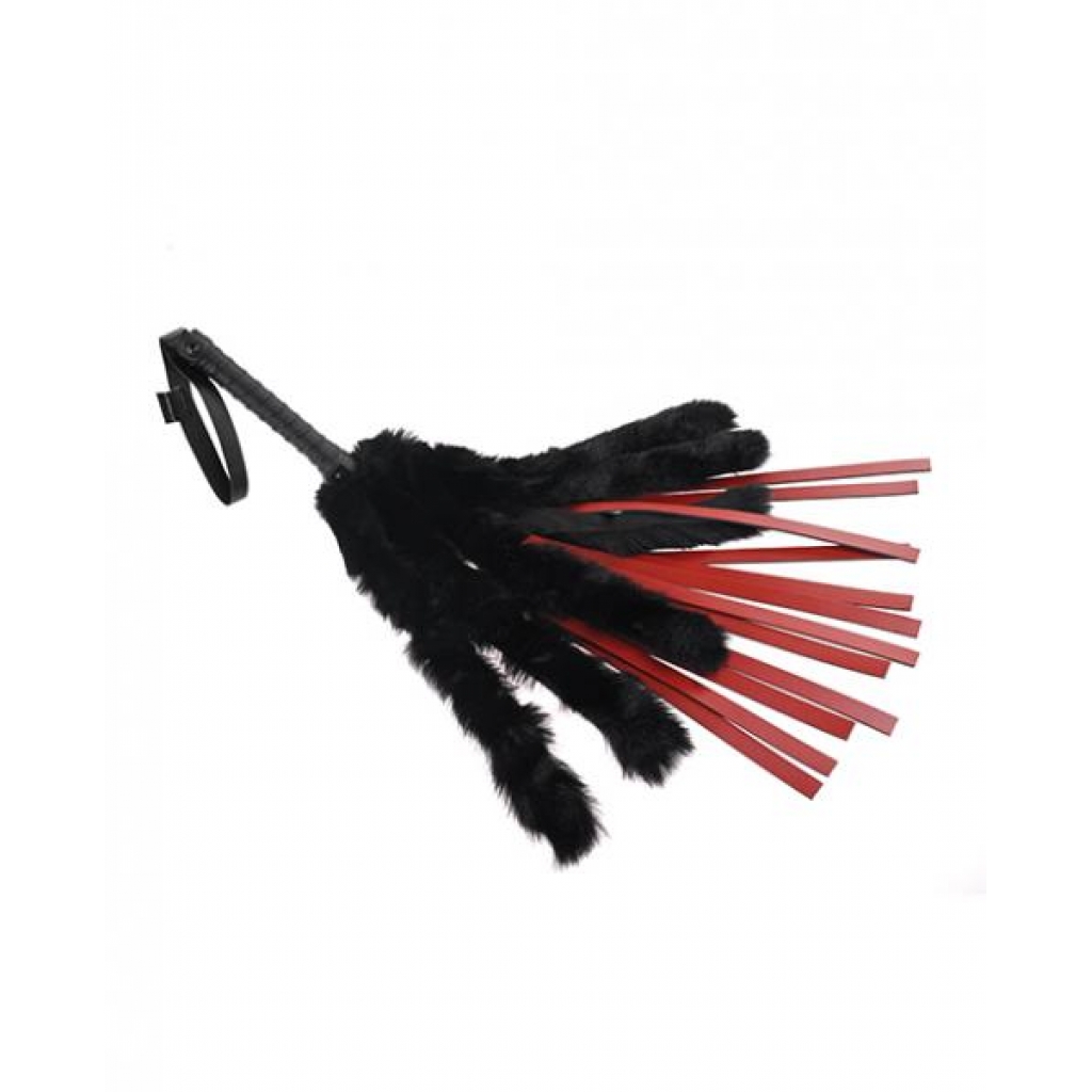 Saffron Faux Fur Flogger - Red