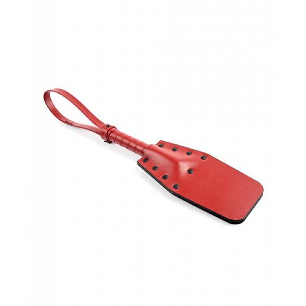 Versatile Saffron Studded Spanker for Impact Play