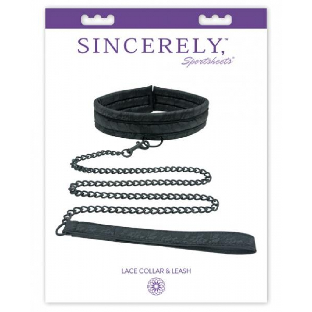 Midnight Lace Collar & Leash - Black