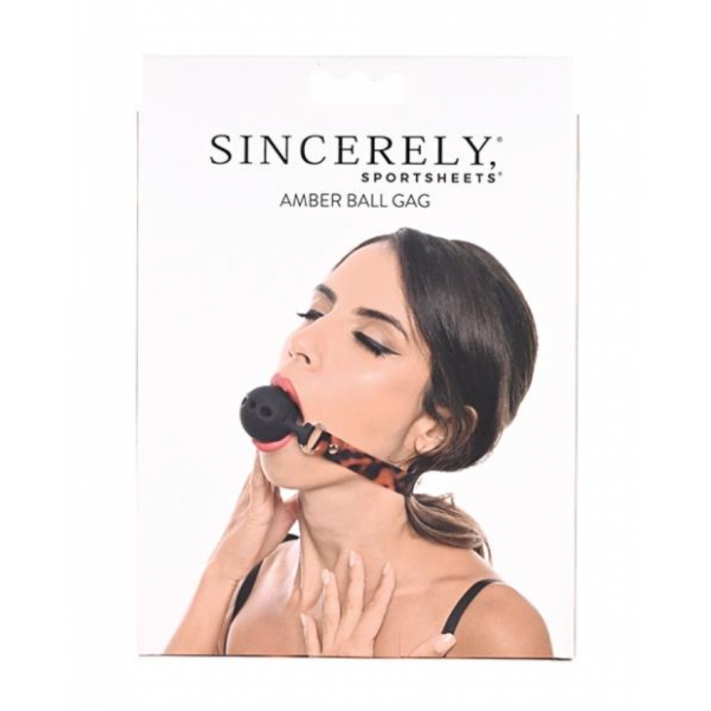 Sincerely Amber Ball Gag - Red