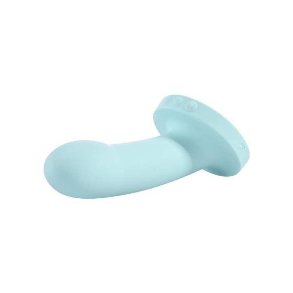 Myst 5in Vibrating Silicone Dildo - Sky Blue