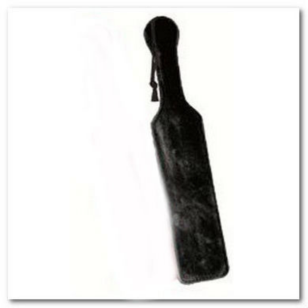 Fur Lined Leather Paddle - Black