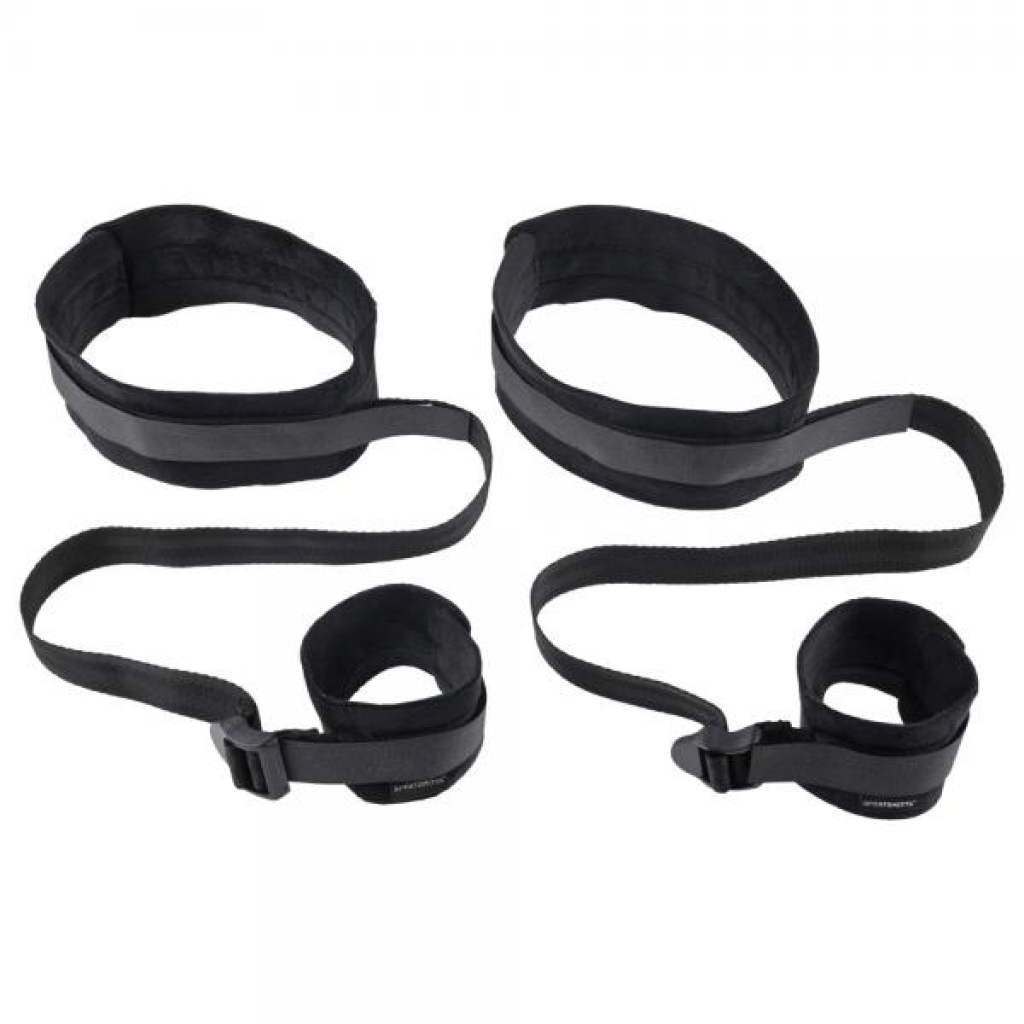 S&m Thigh & Wrist Cuffs - Black