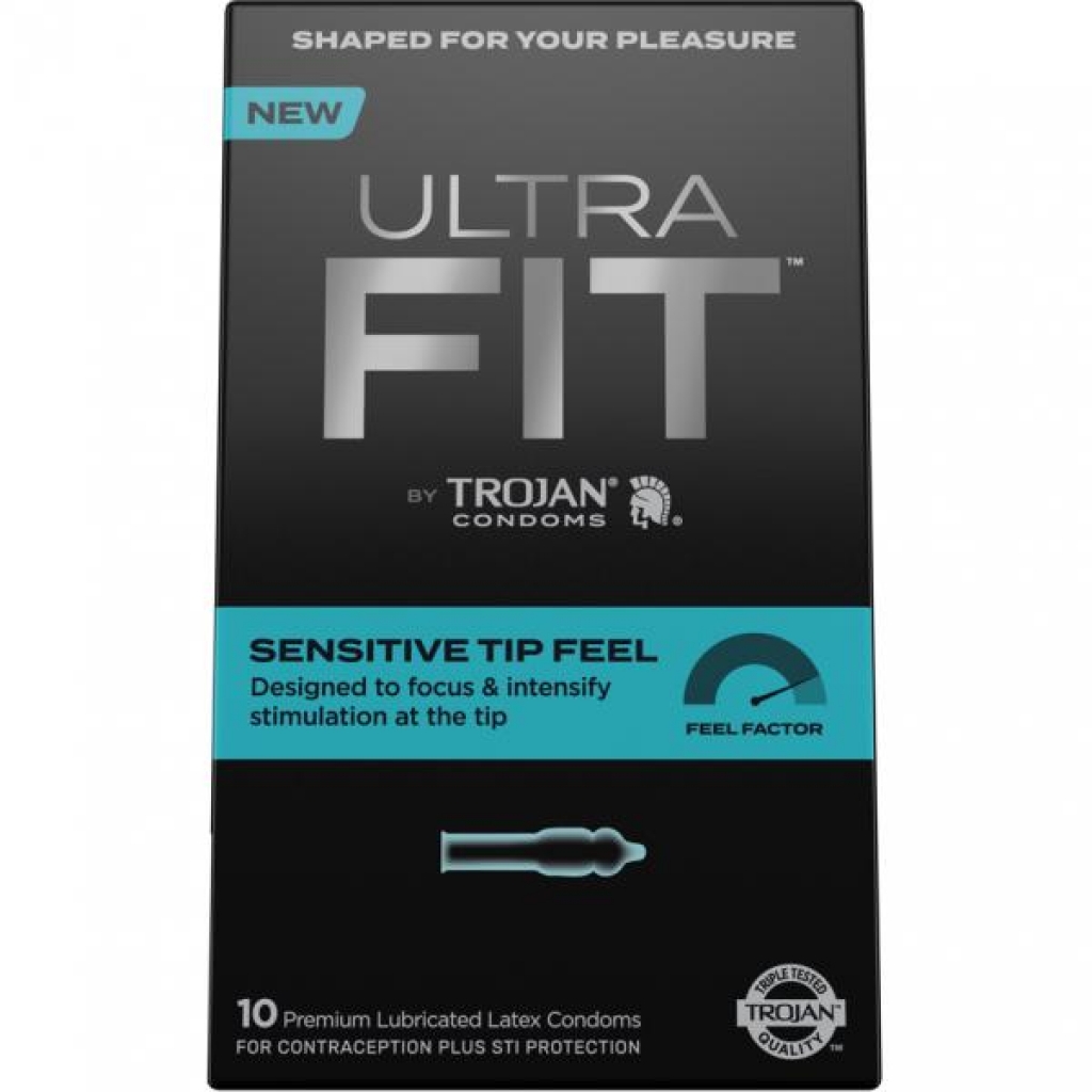 Trojan Ultrafit Sensitive Tip Condoms - 10 Count