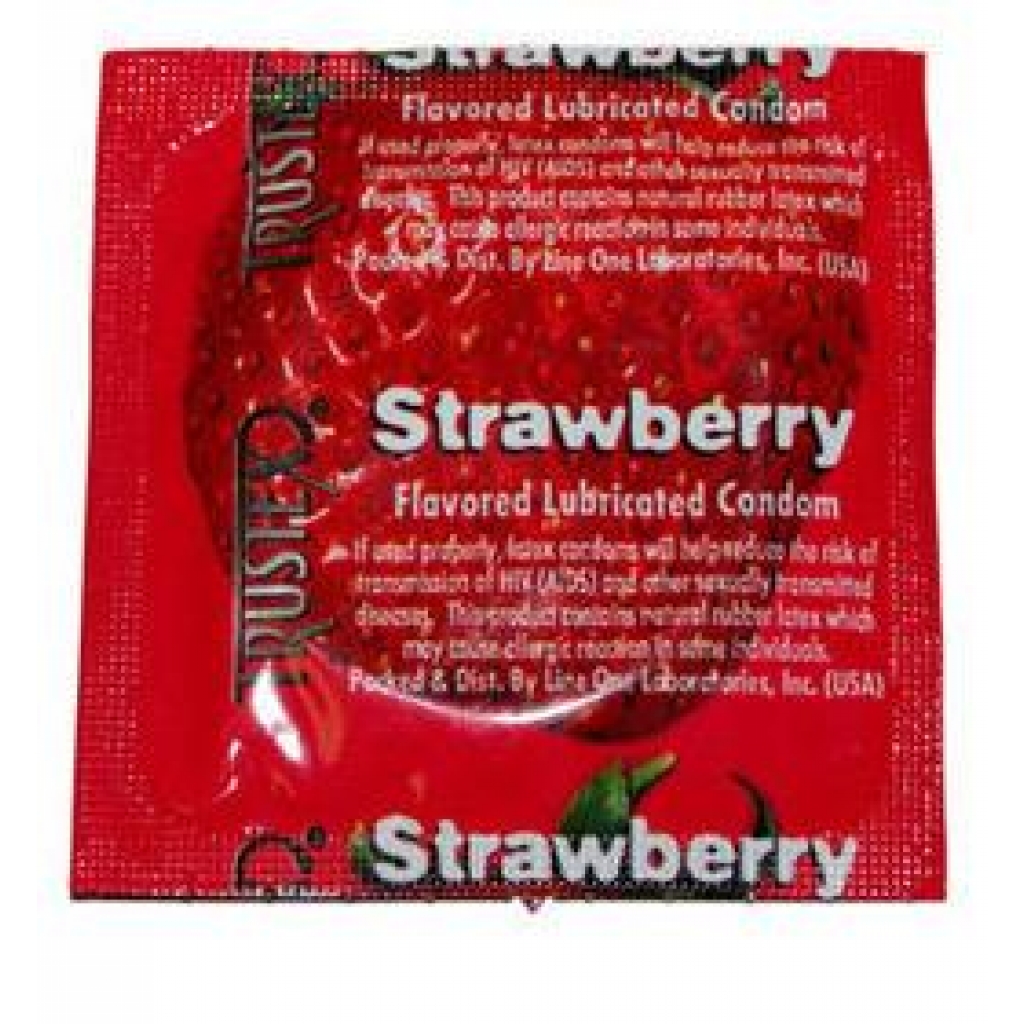 Strawberry Flavored Condom - 3 Pack