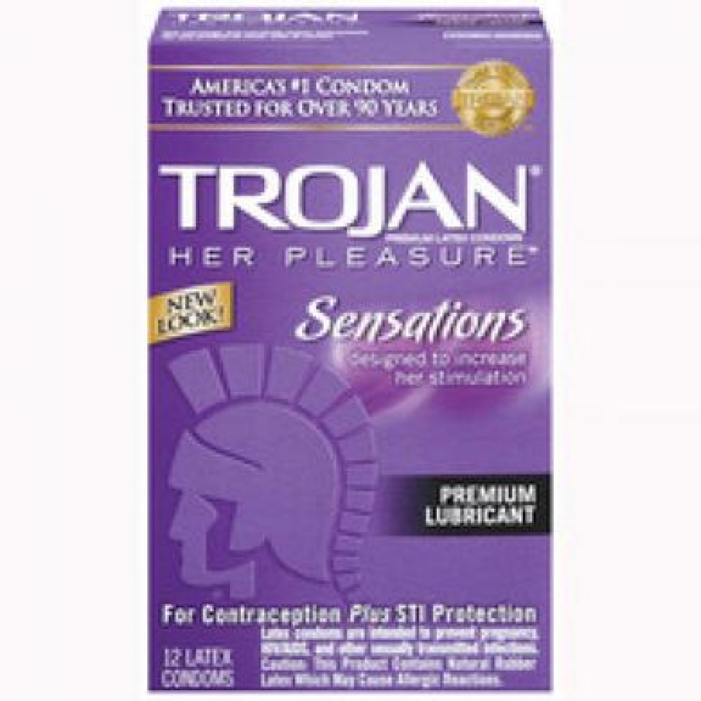 Trojan Her Pleasure Sensations - 12 Pack