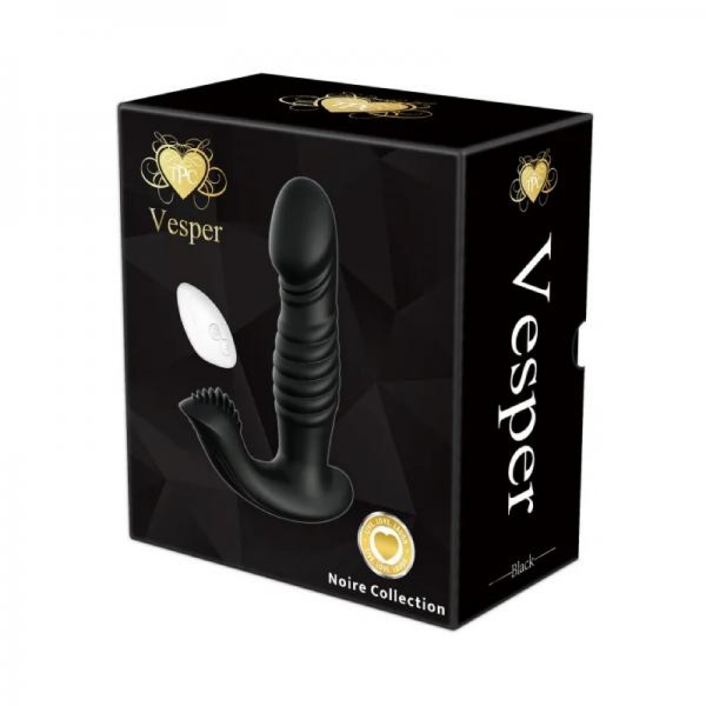 Vesper Multi-Function Vibe with Remote: Elegant Black Massager