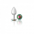 Cheeky Charms Round Rainbow Small Silver Plug