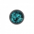 Cheeky Charms Round Large Gunmetal Butt Plug - Teal