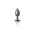 Cheeky Charms Round Purple Mini Butt Plug - Silver