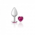 Cheeky Charms Heart - Bright Pink Medium Silver Plug