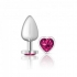 Cheeky Charms Heart Large Silver Plug – Bright Pink