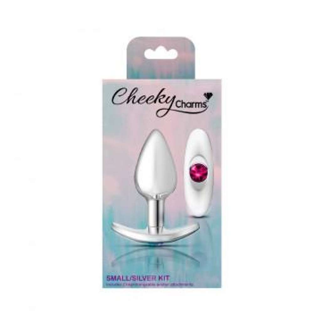 Cheeky Charms Butt Plug Set - Iridescent/ Bright Pink Silver