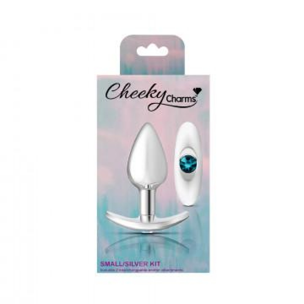 Cheeky Charms Butt Plug Set - Clear/Teal Silver