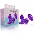 Cheeky Charms Vibrating Metal Plug with Remote - Purple Small