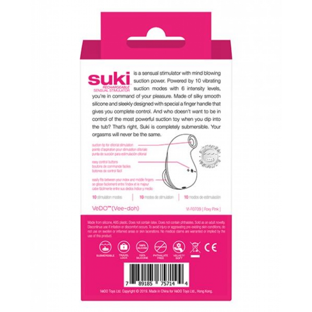 Vedo Suki Rechargeable Sonic Vibe - Foxy Pink