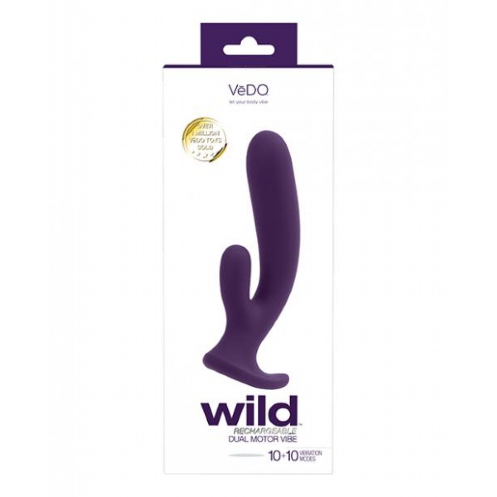 Vedo Wild Rechargeable Dual Vibe - Powerful Pleasure in Purple