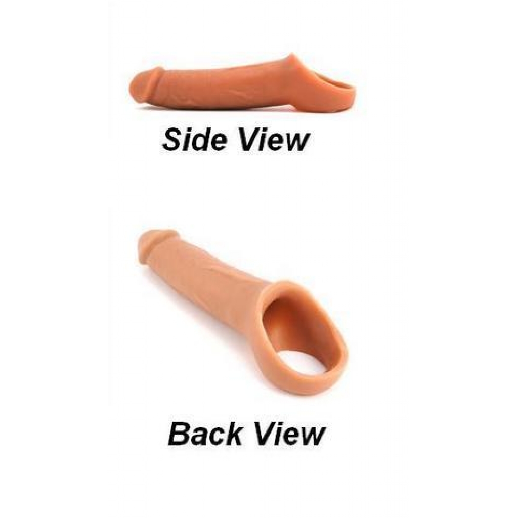 Ride On Chocolate Brown Hollow Silicone Prosthetic Penis Enhancer