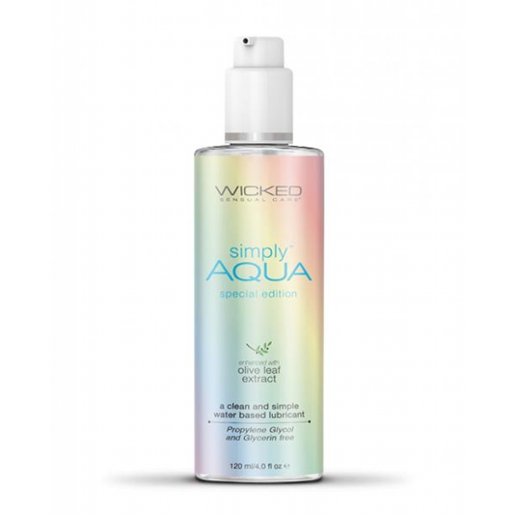 Wicked Simply Aqua 4oz Water-Based Lubricant - Special Edition