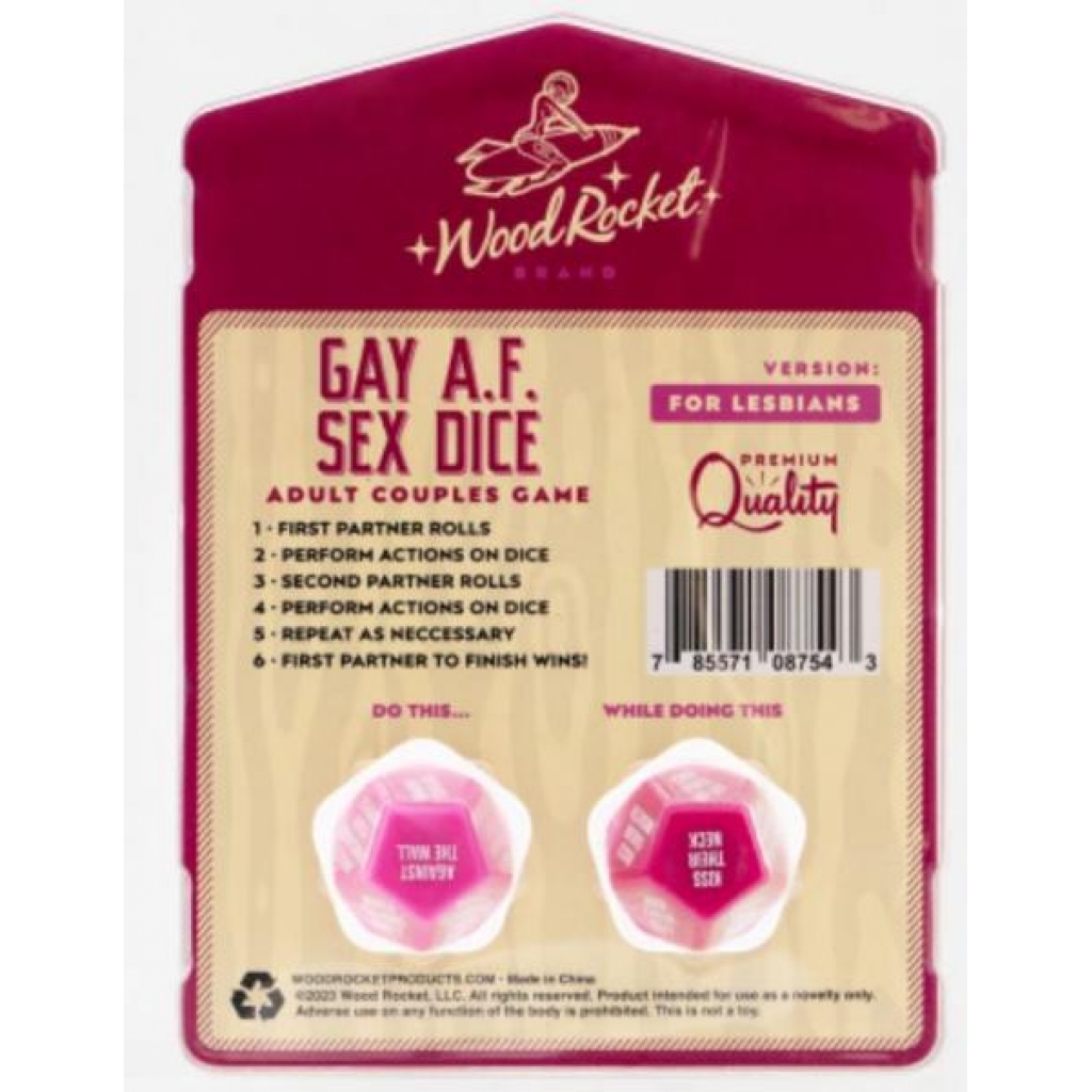 Gay A.F. Lesbian Sex Dice Game