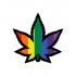 Rainbow Marijuana Leaf Pin - Fun Enamel Accessory