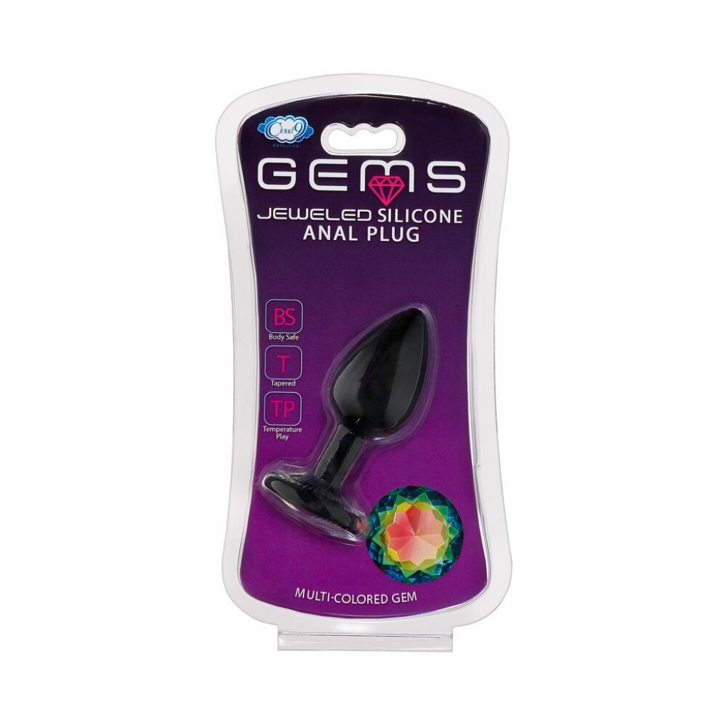 Gems Rosy Gold Anal Plug - Large Black