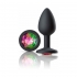 Gems Rosy Gold Anal Plug - Large Black