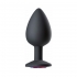 Cloud 9 Gems Black Silicone Anal Plug - Medium