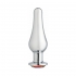 Cloud 9 Gems Silver Chromed Tall Anal Plug - Medium