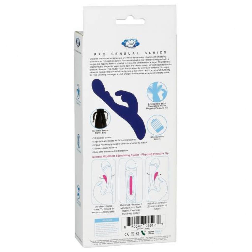 Cloud 9 Flutter Touch Violet G-Spot Vibrator with 3 Motors