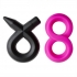 Pro Sensual Silicone Super 8 Ring and Tie Sling - 2 Pack Pink