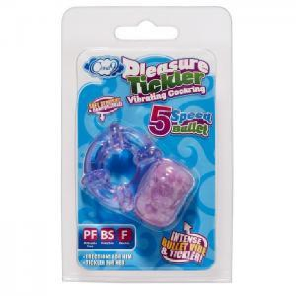 Cloud 9 Pleasure Tickler - 5 Speed Ring Purple