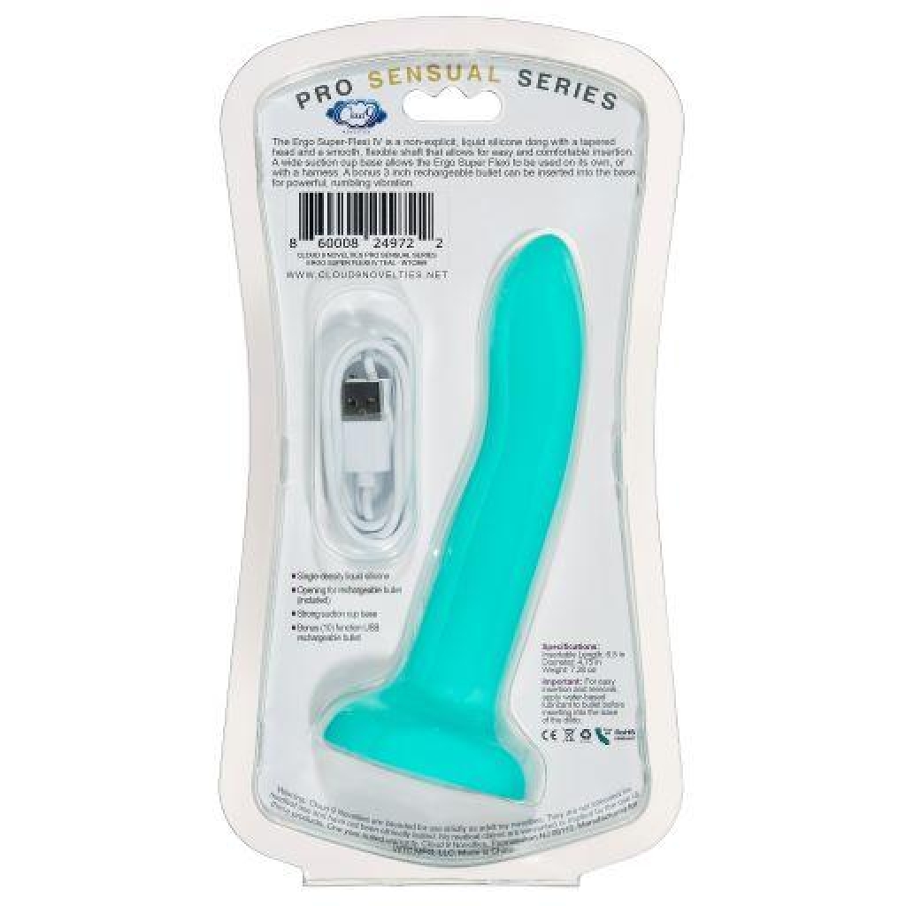 Ergo Super Flexi IV Silicone Dong - Teal Green