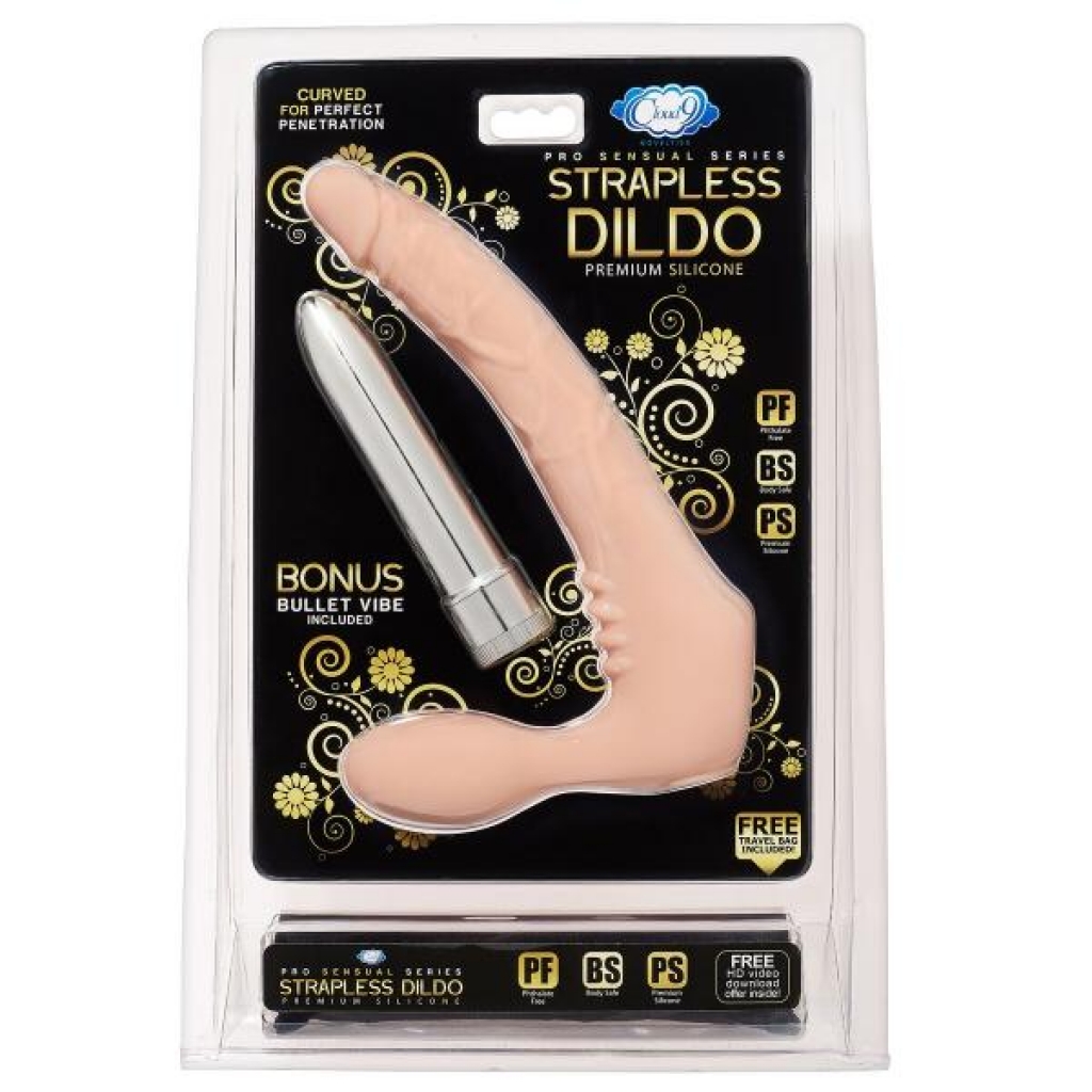 Cloud 9 Strapless Strap On Dildo - Beige