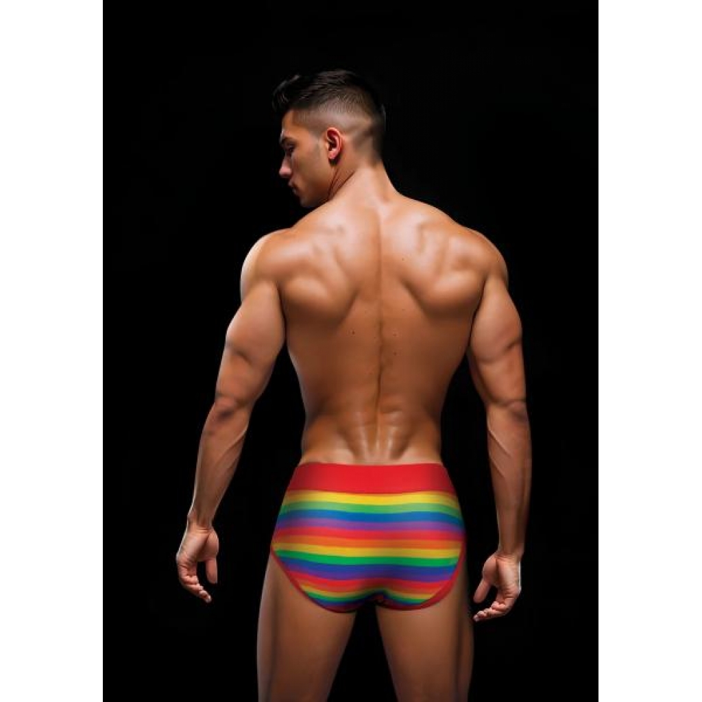 Envy Men's Rainbow Pride Briefs - Red L/XL