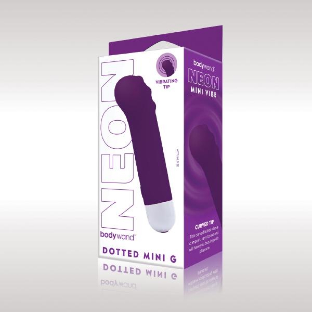 Bodywand Dotted Mini G Vibrator - Neon Purple