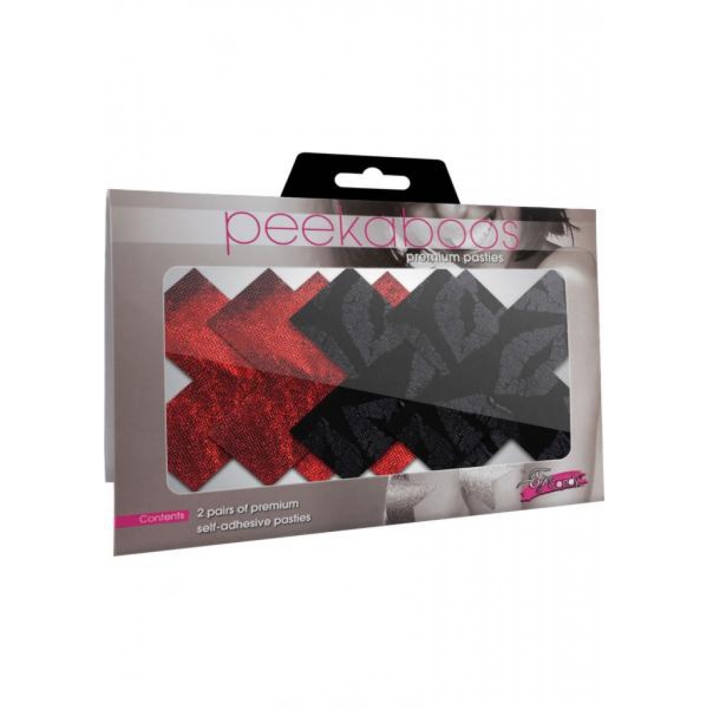 Stolen Kisses X Pasties - Red & Black 2 Pack