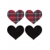 Peekaboos Pasties School Girl Hearts - Red