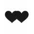 Pasties Black Satin Heart 2 Pack