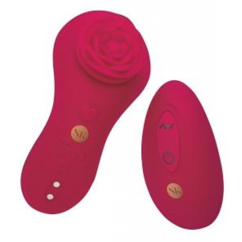 Rosegasm Remote Control Rose Surprise Panty Vibe - Red