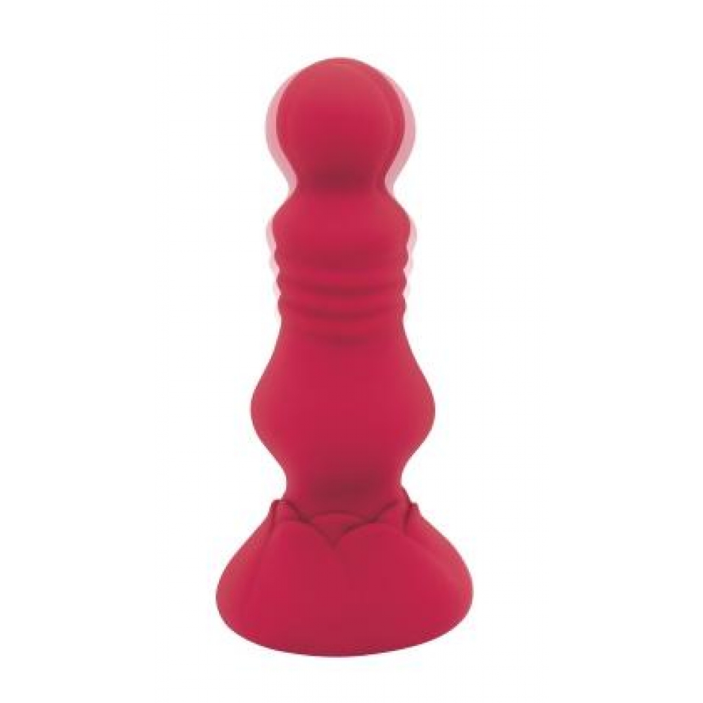 Rosegasm Vibrating Floret Buttplug - Red