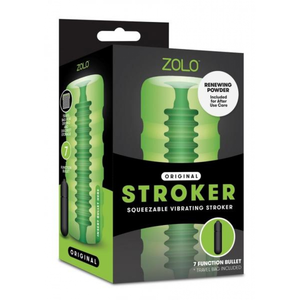 Zolo Original Squeezable Vibrating Stroker - Green