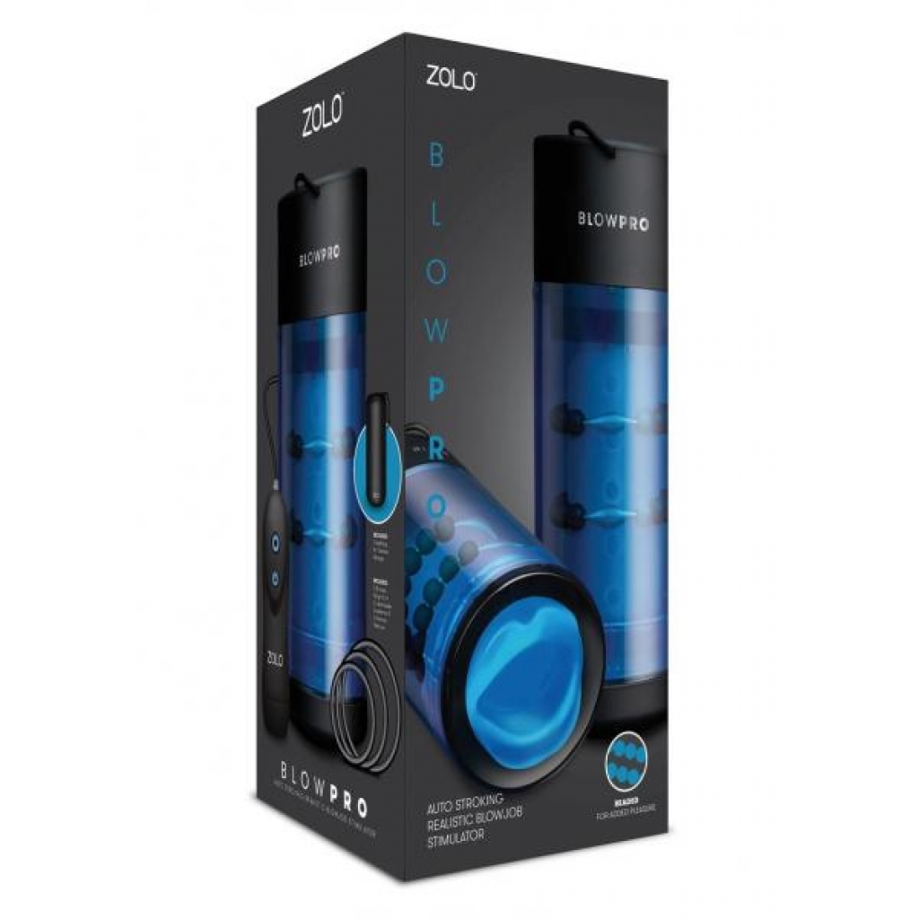 Zolo Blowpro Realistic Auto Blow Job Stimulator - Blue