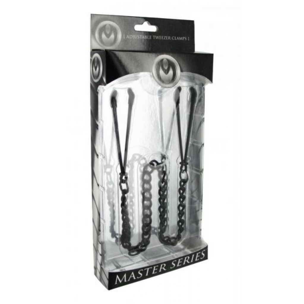 Adjustable Black Tweezer Nipple Clamps - Master Series