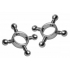 Stainless Steel Rings Of Fire Nipple Press Set - Silver